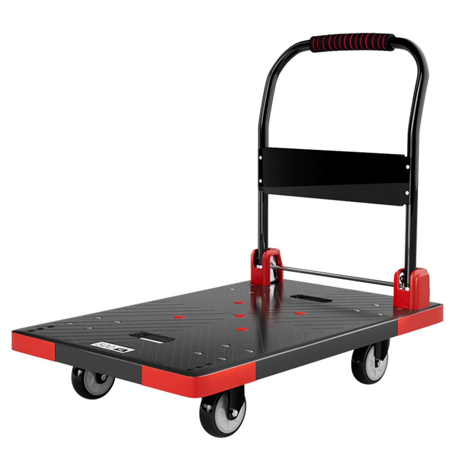 wheelbarrow Multi-purpose Flatbed Trolley With Silent Rubber Wheels Folding Transport Utility Dolly