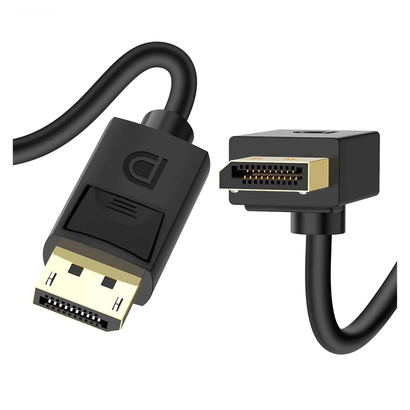 Cavo adattatore Displayport 1,4 da 90 gradi, cavo per porta di visualizzazione ad angolo retto, angolo verso l'alto, 8K/60Hz, 4K/144Hz, compatibile con il monitor di gioco (2,2 m)