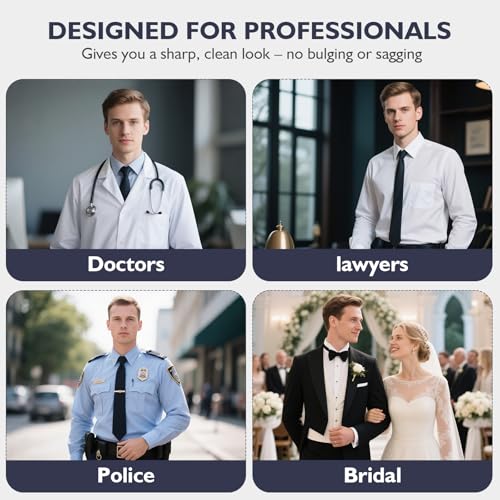 Image of ZKENIRD Shirt Stays For Men, Shirt Stays For Police And Military, Elastic Non slip and Durable Shirt Stay For Men, 2025 Upgrade Keep The Look Professional