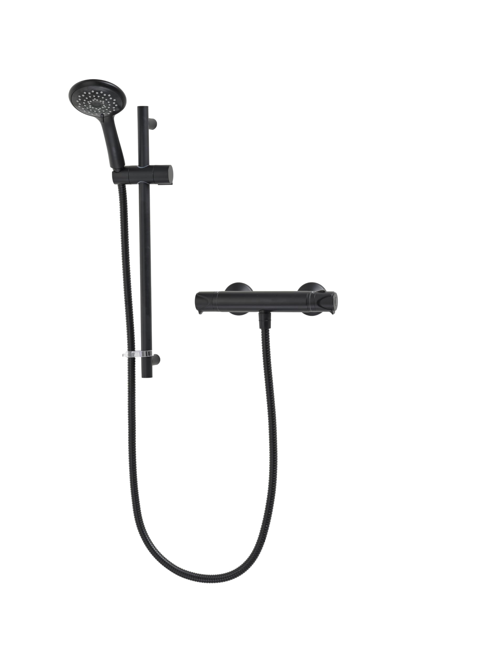 Triton Showers Black | Tian Bar Mixer | Thermostatic Shower Mixer Set | | Handheld Shower | Anti Scald Shower | Mixer Bar Kit | 5 Year Guarantee | 5 Spray Patterns
