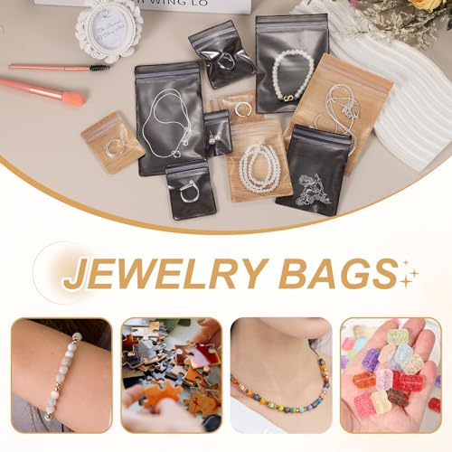 Bolsas de plástico PVC transparente con cremallera 15x15 cm para joyas y pendientes x50 5