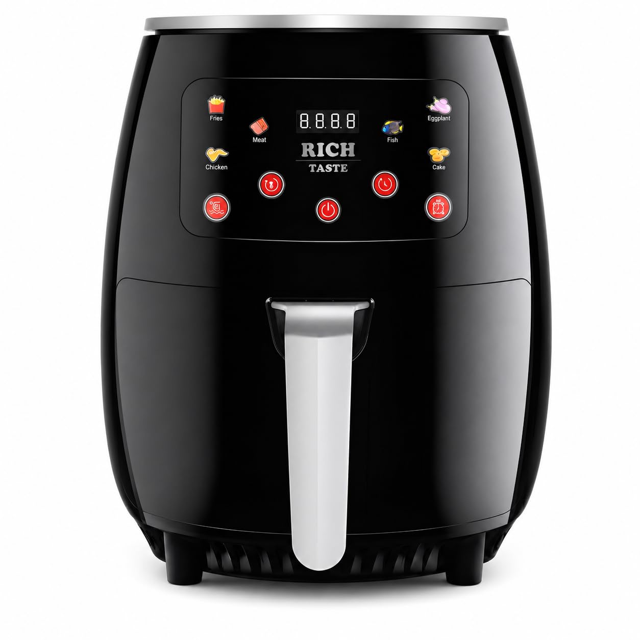 Rich Taste 6L Air Fryer, 6 in 1 Cooking Functions with Rapid Air Circulation, 1400W Energy Saving, Adjustable Temperature Control & Timer, Non-Stick, Compact Oil-Free Cooker for Healthy Cooking