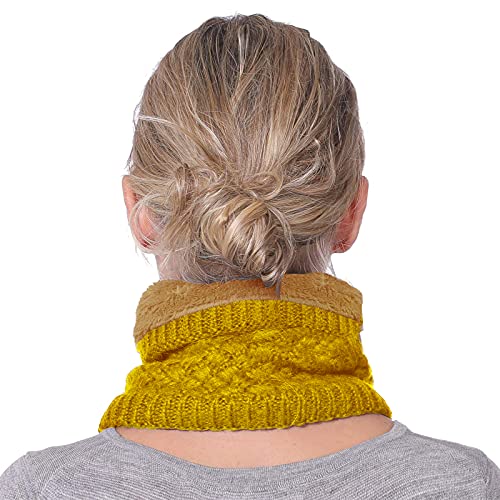 LO SHOKIM Neck Warmer Men Fleece Neck Gaiter Women Scarf Winter Double-layer Thick Circle Loop Infinity Scarf Warm Windproof3