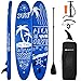 Goplus SUP Tavola da Surf Gonfiabile, Paddle Board per Adulti, 3 Size di L/M/S, Portata di 170/130/120kg, Pagaia Regolabile 160-210cm, Pompa, Zaino Inclusi, Blu (297x76x15cm)