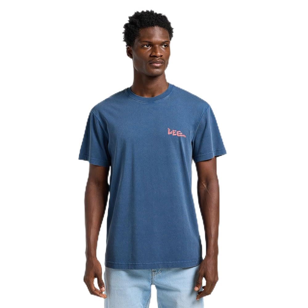 Lee Men's Orion Blue Short Sleeve Relaxed Tee Extra Large
