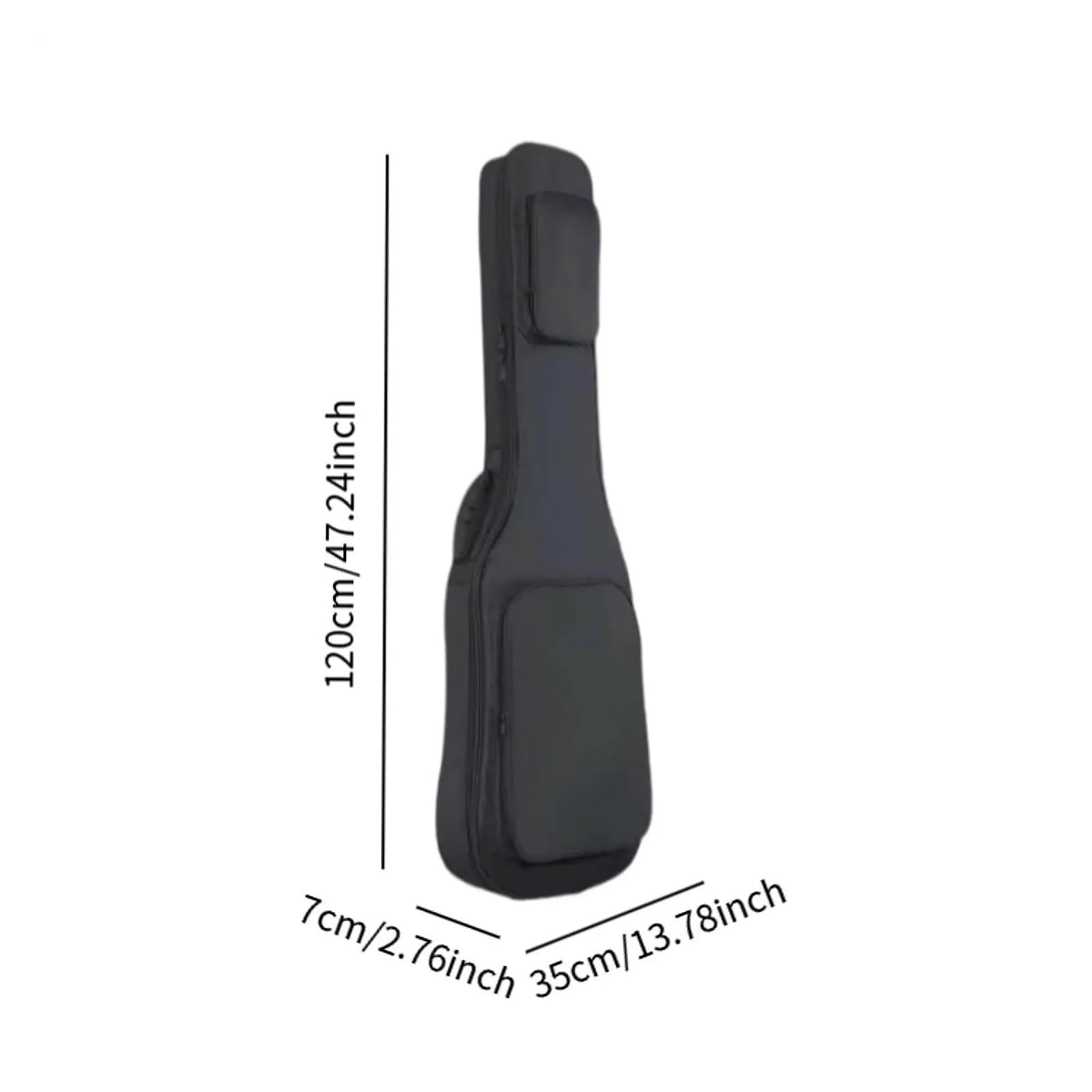 Funda para Guitarra Bolsa for bajo eléctrico, Ligera, Impermeable, a Prueba de Golpes, con Acolchado Grueso y Doble(Grey)