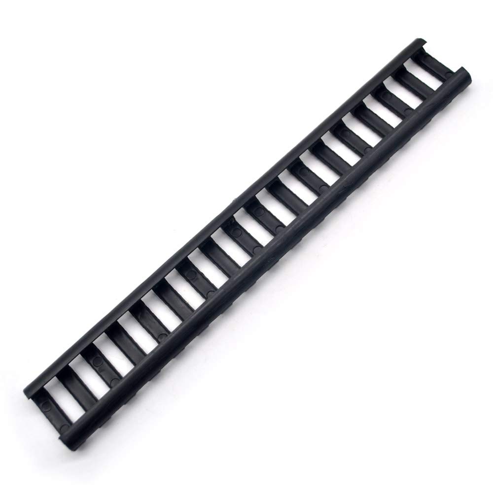 Trirock 4-Pack Black Heat Resistant Rifle Handguard Protector Rubber Ladder Rail Cover for Weaver Picatinny Rail