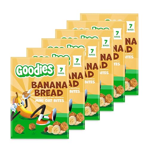 Image of Goodies Banana Bread Mini Oat Bites, Gluten Free Kids Snack, 42 Snack Packs
