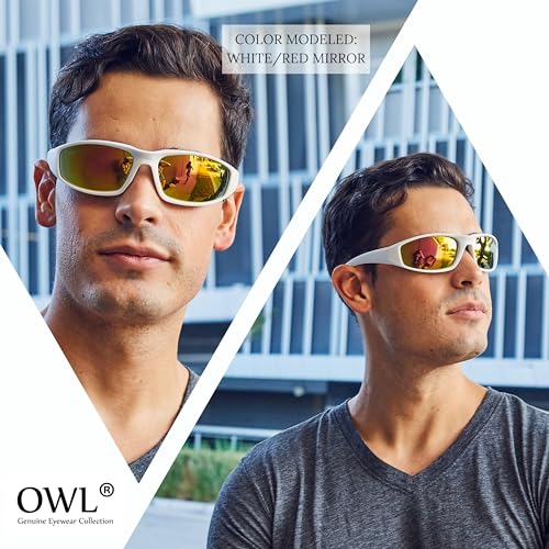 Image of OWL Motorcycle Riding Sport Sunglasses Assorted Color Multipacks, Unisex Foam Padded Wind Blocking Glasses UV400 Protection