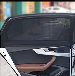 Kit 2 Capa Tela Mosquiteiro Cortina Proteção Solar Anti Vento Protetora Crianças Janelas Carro