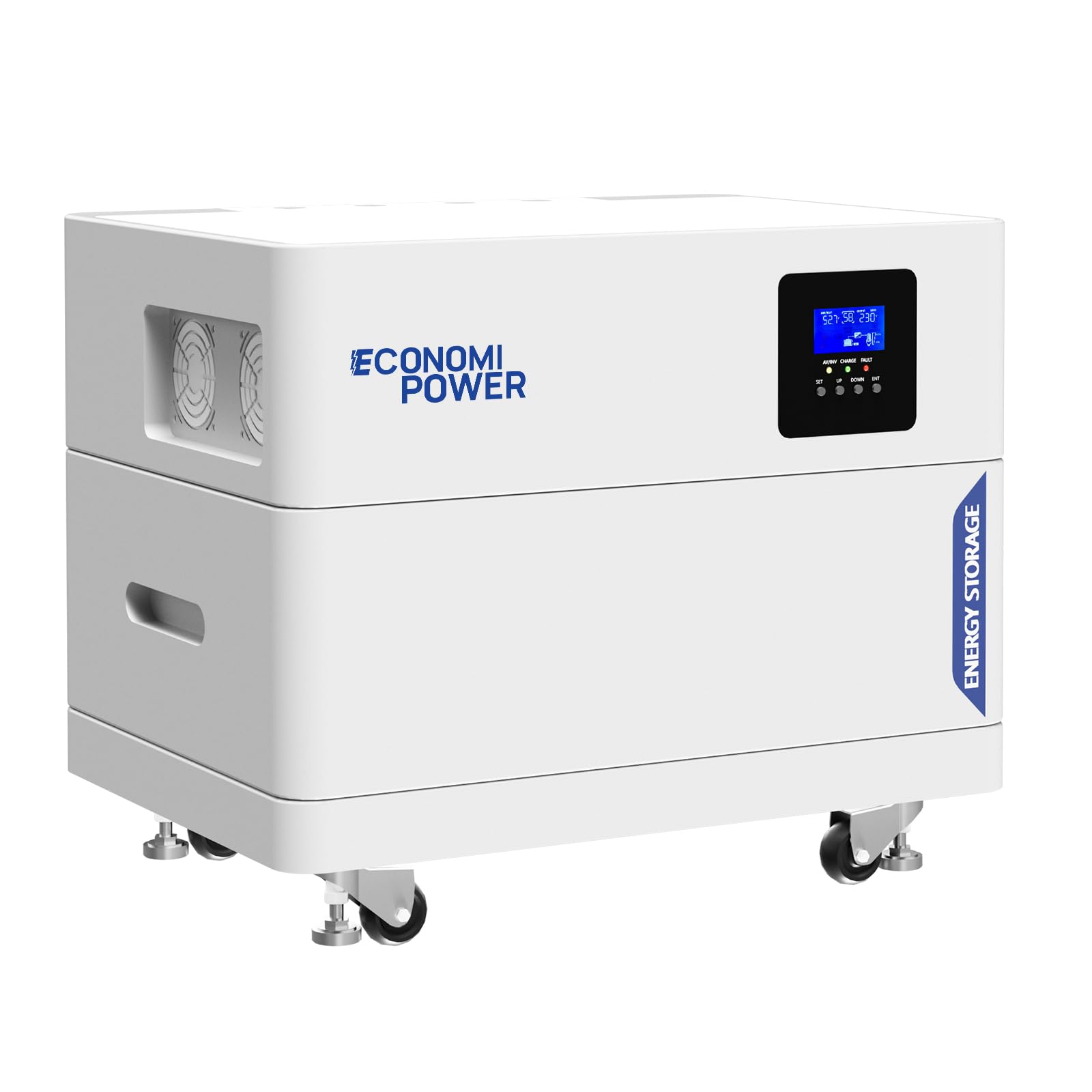 Batería de litio LiFePO4 48 V 100 Ah, EconomiPower 5120 Wh de almacenamiento de energía solar, BMS de 100 A, ideal para caravanas, camping, casa, aplicaciones solares y off-grid