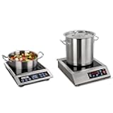 ChangBERT Portable Induction Cooktop 18 Temp Settings Countertop Burner & Induction Cooktop 208-240V 3200W NSF Certified Commercial Range Countertop Burner