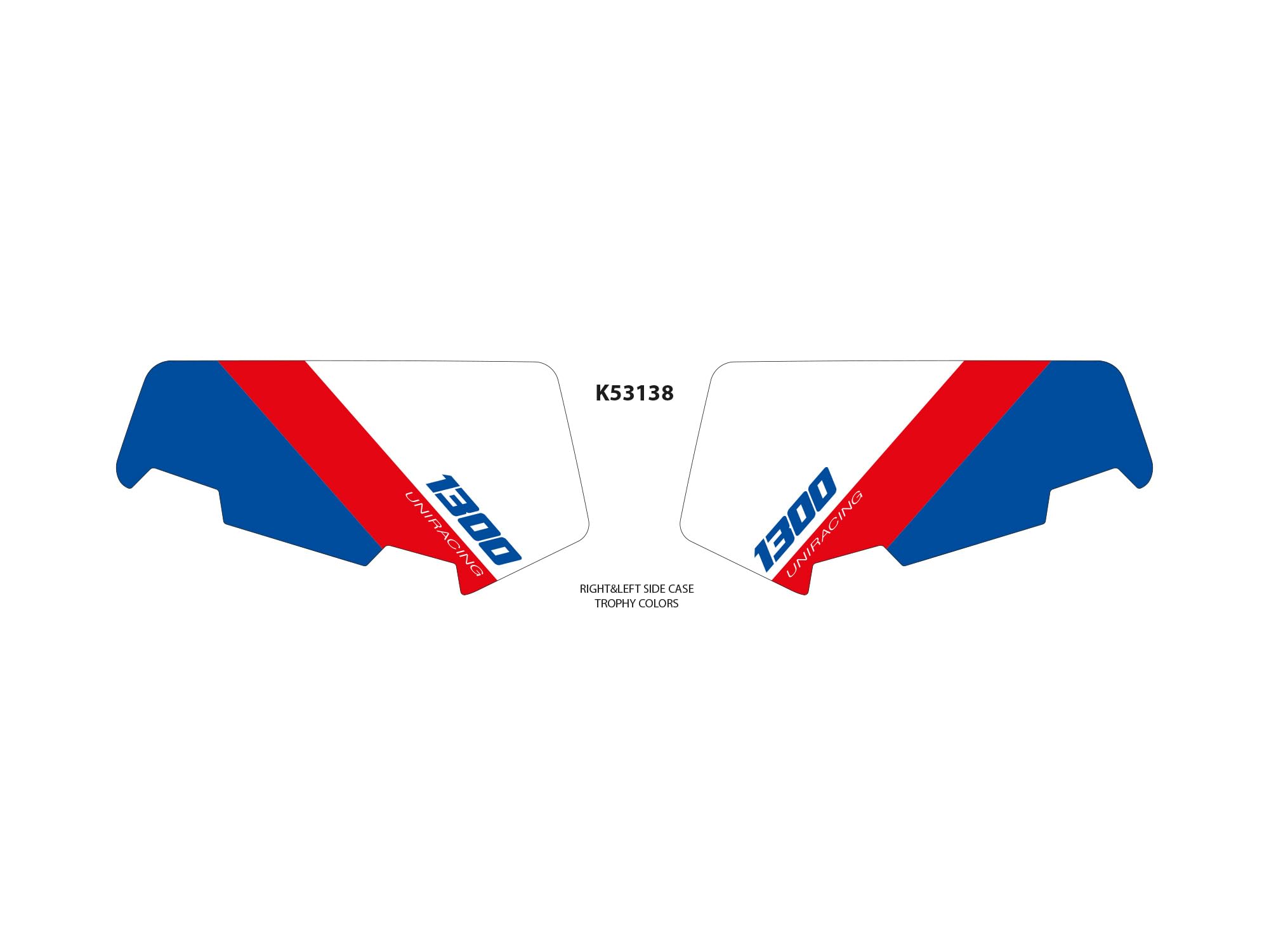 UNIRACING Kit Schutz und Dekoration des Seitenträgers OEM für BMW R1300GS Trophy