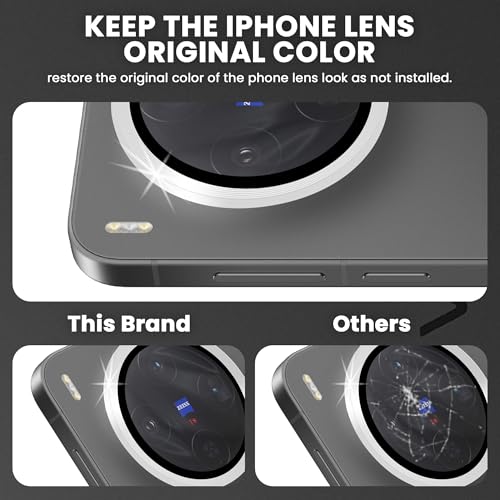 Image of FIRST MART Silver Camera Ring Guard Protector for Vivo X300 | Tempered Glass with Metal Alloy Rings, HD Clear, Scratch Resistant, Case-Friendly | Pack of 1