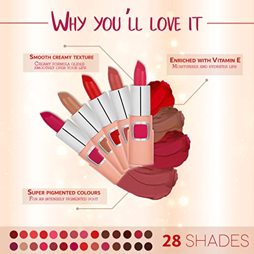 Million Colors Oh Lala Lady Bullet Lipstick - Long Lasting Creamy Matte Finish Lipstick Enriched with Vit-E & Castor Oil… - Image 5