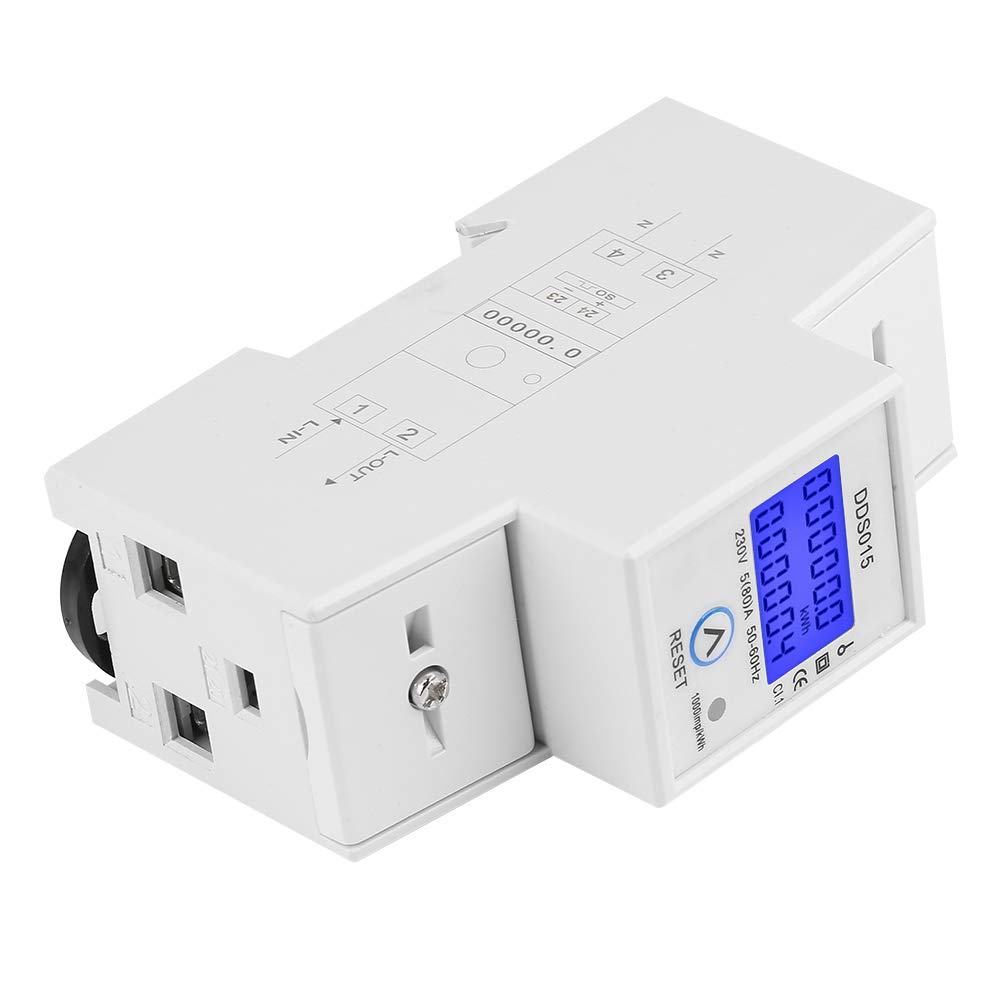 2 szt. Jednofazowy Licznik Energii 5-80A 230 V 50 Hz Elektryczny Miernik KWH LCD Licznik Energii Watomierz, DDS015 Jednofazowy Licznik Energii KWH na szynę Din