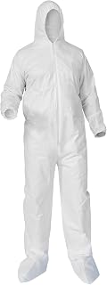 Kleenguard A35 Disposable Coveralls (38951), Liquid and Particle Protection, Zip Front, Elastic Wrists, Hood & Boots, White, XL, 25 Garments / Case