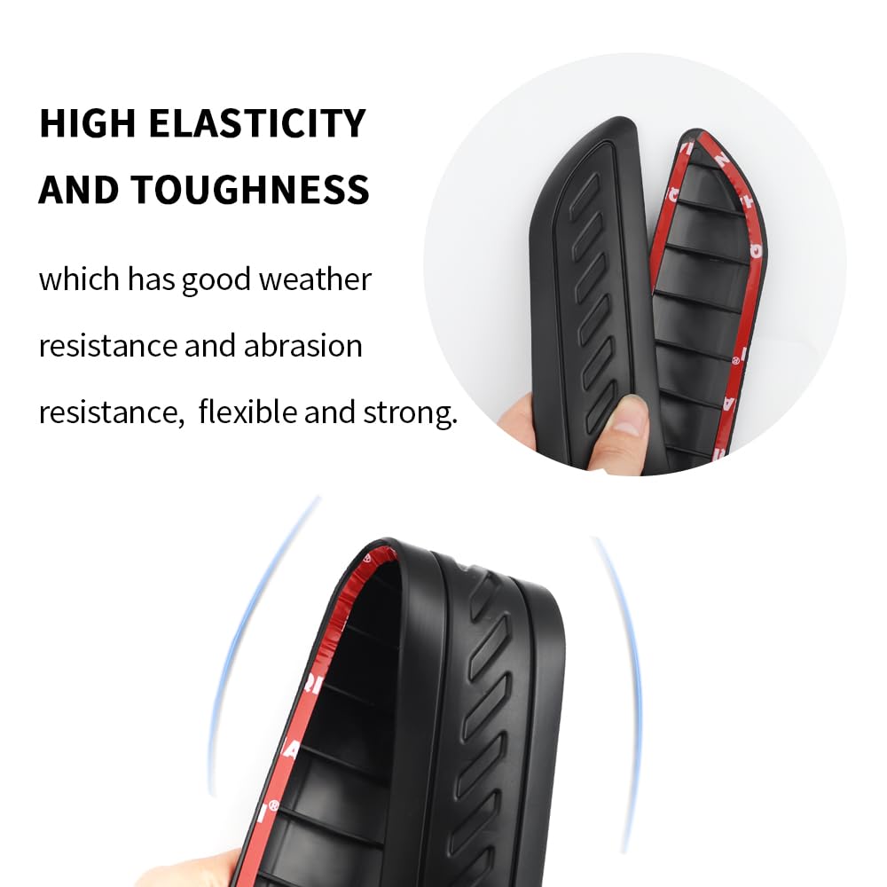 2PCS Rubber Car Bumper Guard,Anti-Collision Anti-Scratch Car Rear Bumper Protector Strip,Universal Car Bumper Protector Guard Car Exterior Accessories for Cars Trucks SUVs (Black)