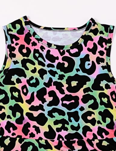 COSLAND Girls' Novelty Dress Kids Printed Holiday Sleeveless Dress, X-Small-Large2