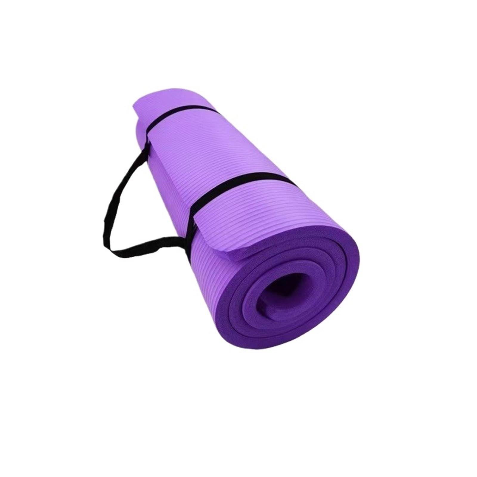 Correa deportiva para llevar al hombro, para ejercicio, yoga, banda elástica ajustable para llevar en casa, gimnasio, equipo de fitness (morado, 8 mm)