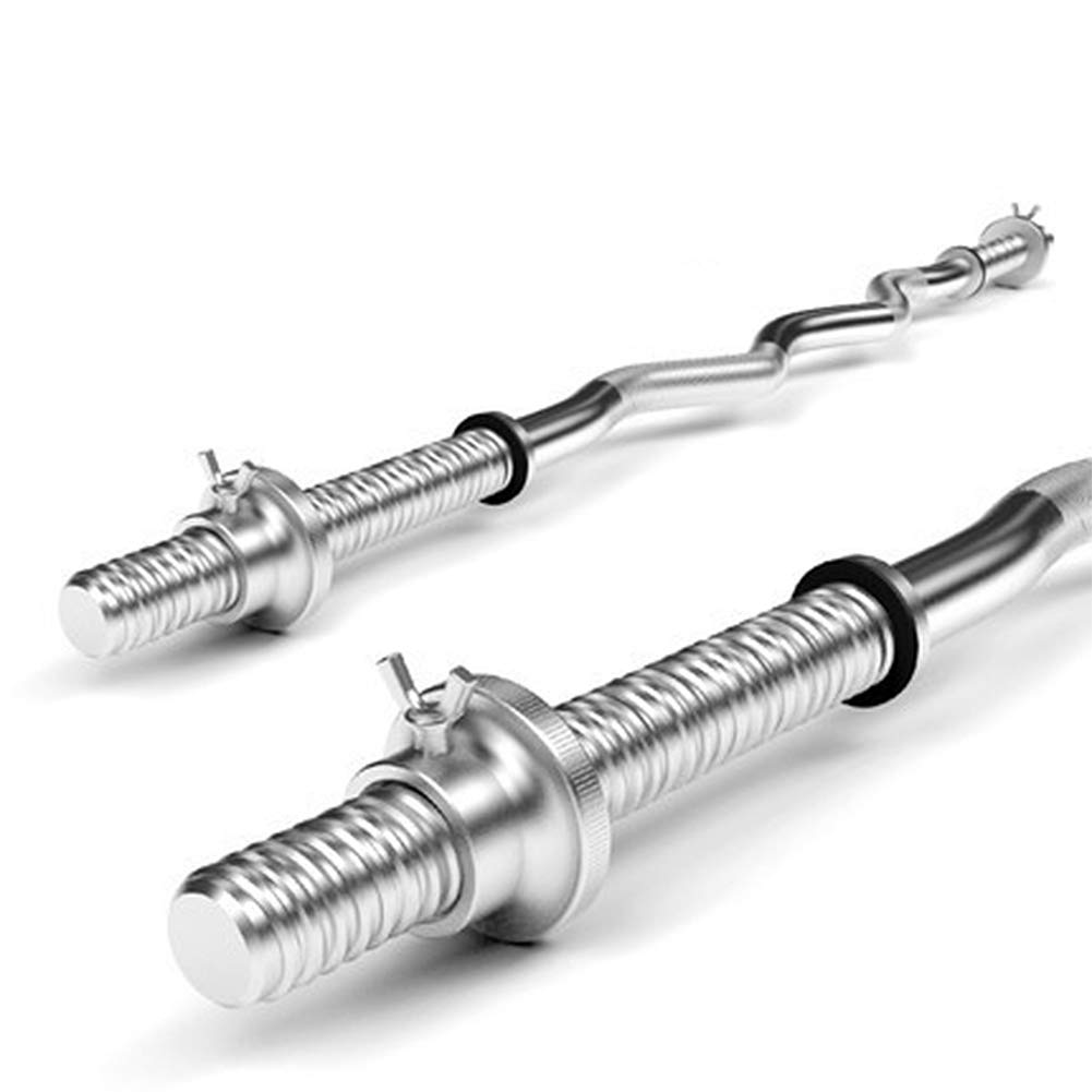 Derecho - Curl - Barras de Levantamiento de Pesas con Barra - 4 Pies y 5 Pies de Longitud - Empuñaduras Moleteadas, Acero al Cromo, Duradero, Trabajo Pesado