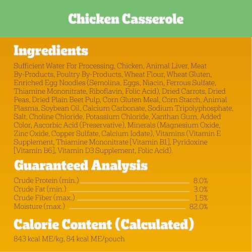 Image of Pedigree Choice Cuts Wet Dog Food Pouch, Chicken Variety, 3.5 oz, 30 Count | 100% complete & balanced, steam cooked, made with real chicken, 36 vitamins & minerals, 50%+ water for hydration