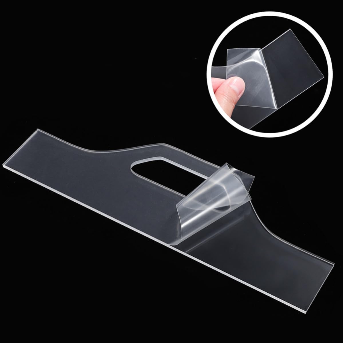 2pcs Acrylic Router Template Cutting Board Handle Template Design for Woodworking and Kitchen Use with Creative Freedom and Sturdy Material for Precise Guide Tools