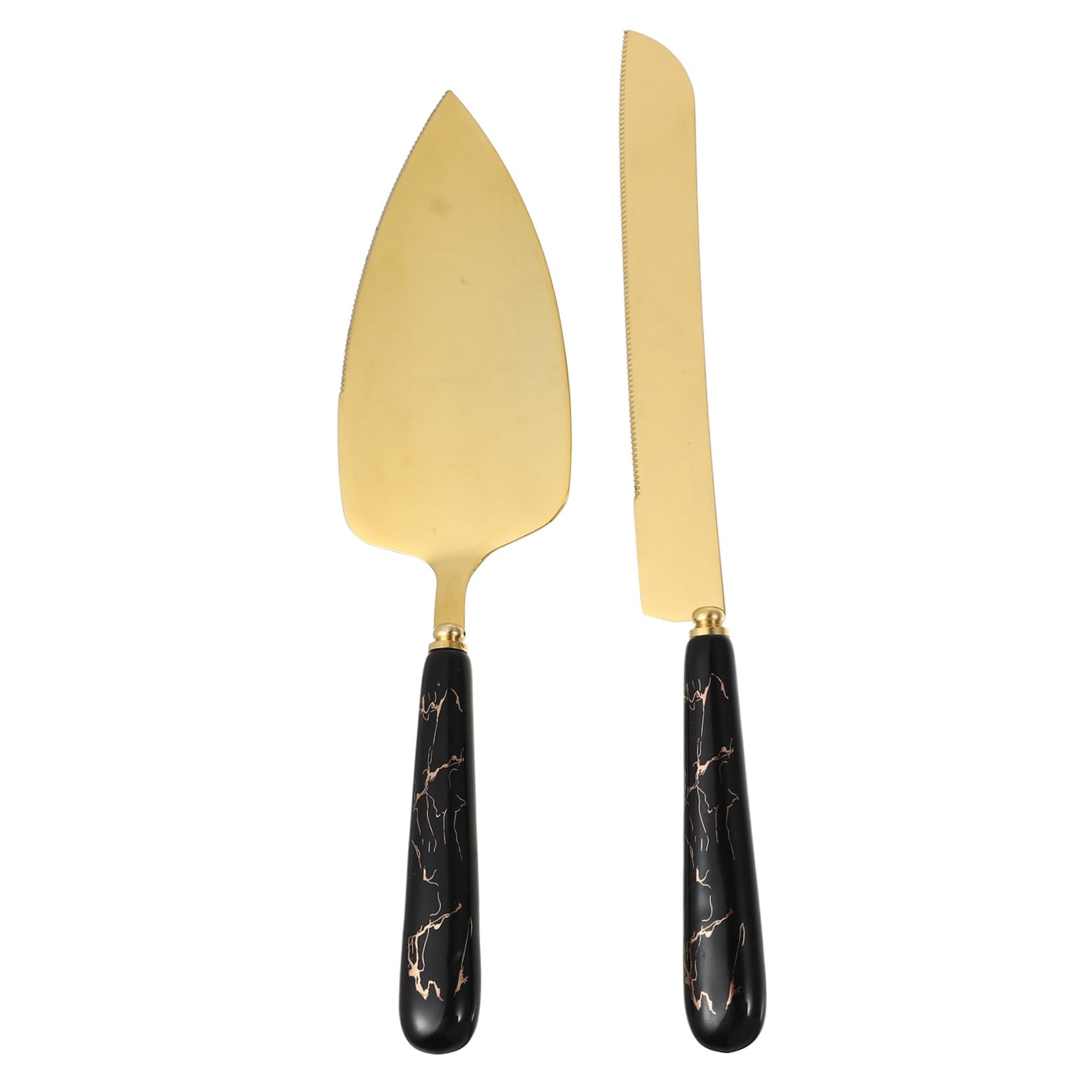 Alipis Ustensiles Cuisine Comprenant Couteau et Spatule à Gâteau en Acier Inoxydable Ensemble de 2 pour Découpe Précise et Service Facile
