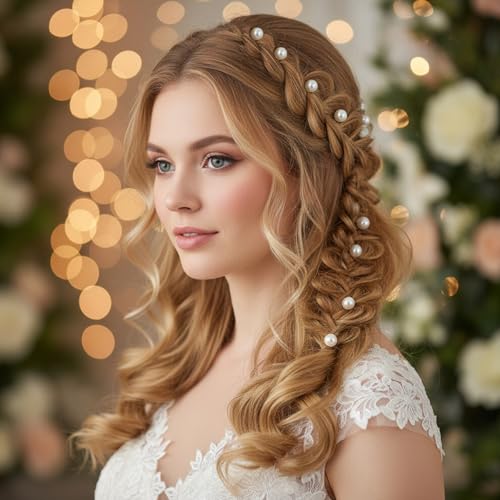 30 Piezas Pinzas Mini con Perlas para Cabello para Mujer, Accesorios Elegantes de Perlas Blancas, Clips y Broches Lindo para Novias y Uso Diario miniatura 3