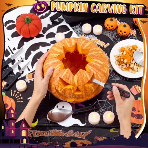 Image of Tioncy 6 Set Complete Halloween Pumpkin Carving Kits Tools Set Bulk