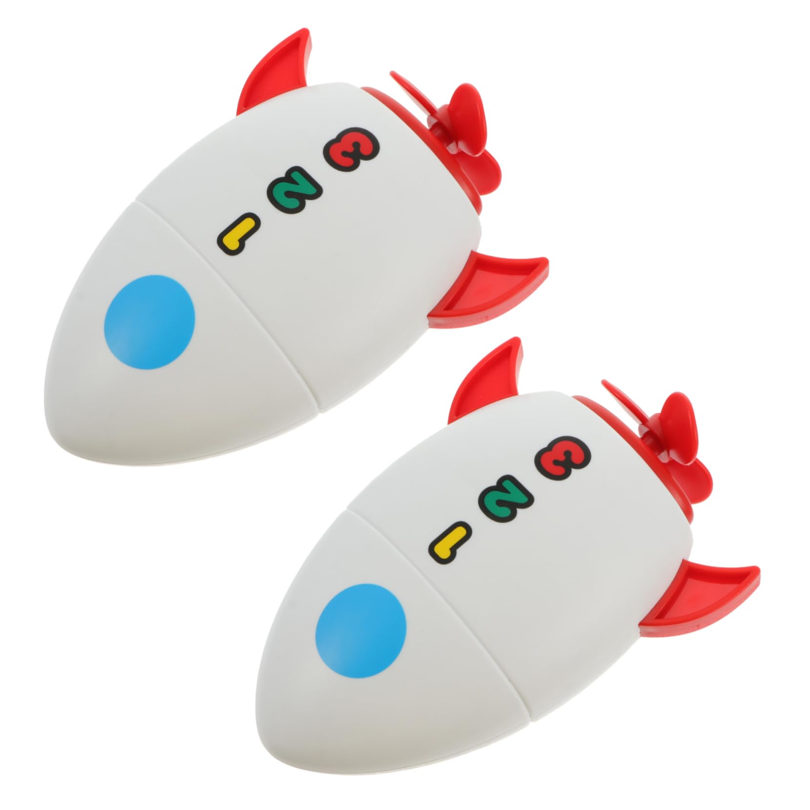 2pcs Wind up Bath Toy Plastic Rocket Water Toy for Kids Toddler