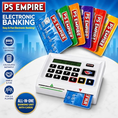 Image of Ultimate Banking Board Game - Electronic Banking Edition with Card Swiping Machine - Family Strategy Trading Game - Cashless Property Game for Kids & Adults - 2-4 Players