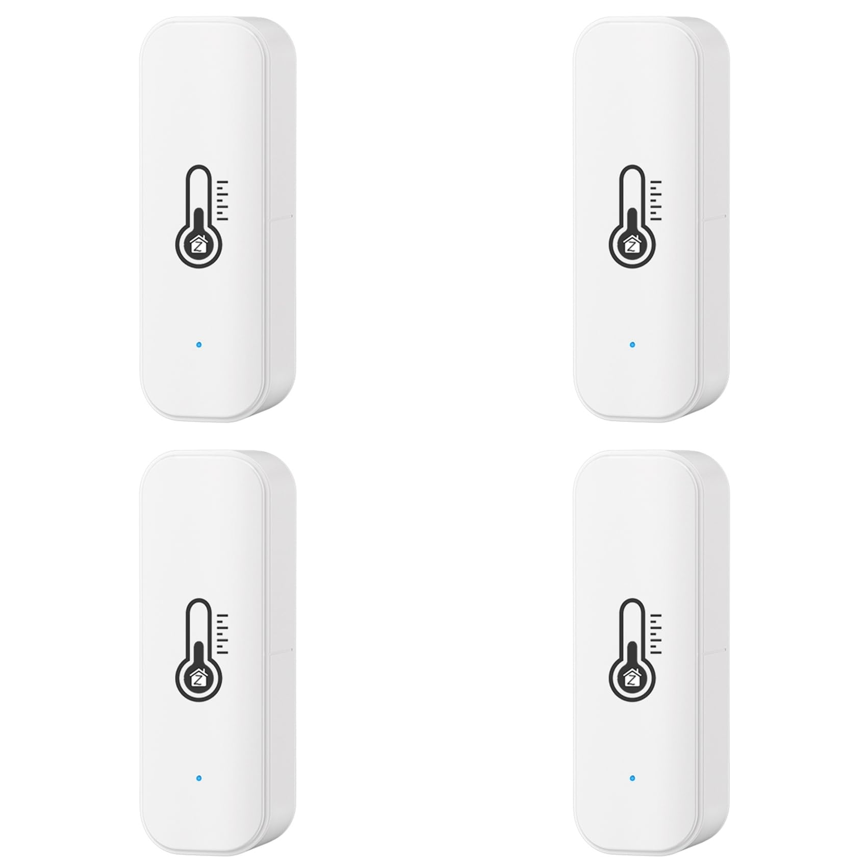 Jnchdghwa White 4X Tuya Zigbee Temperature Humidity Sensor Smart Home Temperature Sensors Works With Assistant Smart Life