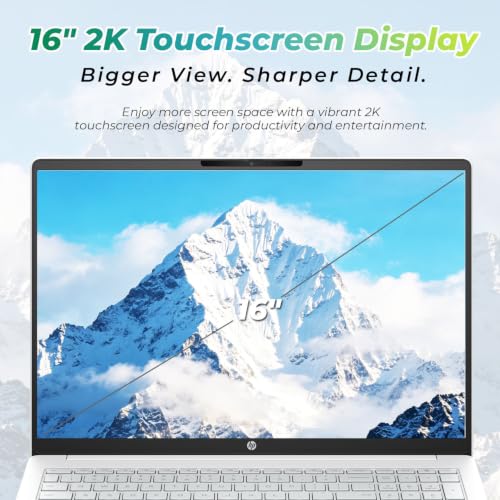 Image of HP OmniBook 16 inch Touchscreen Laptop, 2K IPS Display, AMD Ryzen 5 Processor, 16GB RAM, 512GB SSD, Copilot Key, Windows 11, 2026 Edition AI PC for Business & Home Office