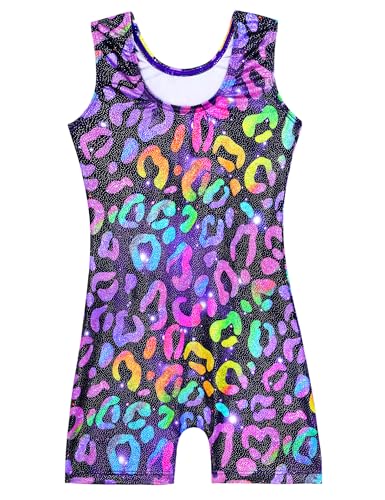 Image of Domusgo Gymnastics Leotards for Girls Sparkly One Piece Biketard Size 1-10Y