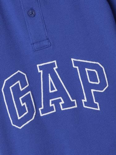 GAP Baby Boys Short Sleeve Polo Mosaic Blue 12-18M