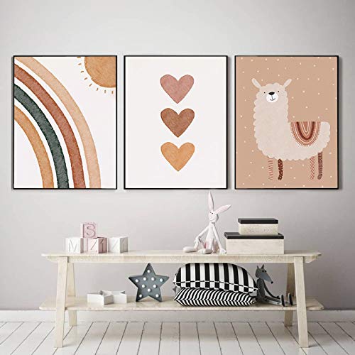 Impression sur toile soleil et cœur pour illuminer la chambre de bébé