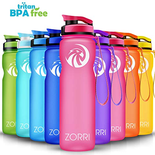 Best Sports Water Bottle- 1 L/ 800/600ml- Leak Proof BPA Free With Flip