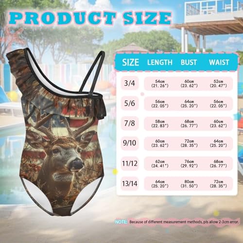 Girl’s One-Piece Swimwear 3-14 Years One-Shoulder Ruffle Swimsuits Kids Adjustable Strap Sleeveless Swimsuits4