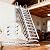 11FT Wall Mounted Retractable Attic Ladder, Folding Loft Stairs with 2 Handrails & Pull-Down System, Extra Wider Attic Stairs for Indoor, Garage, Basement, Storehouse, 660lb Load (Step 13)