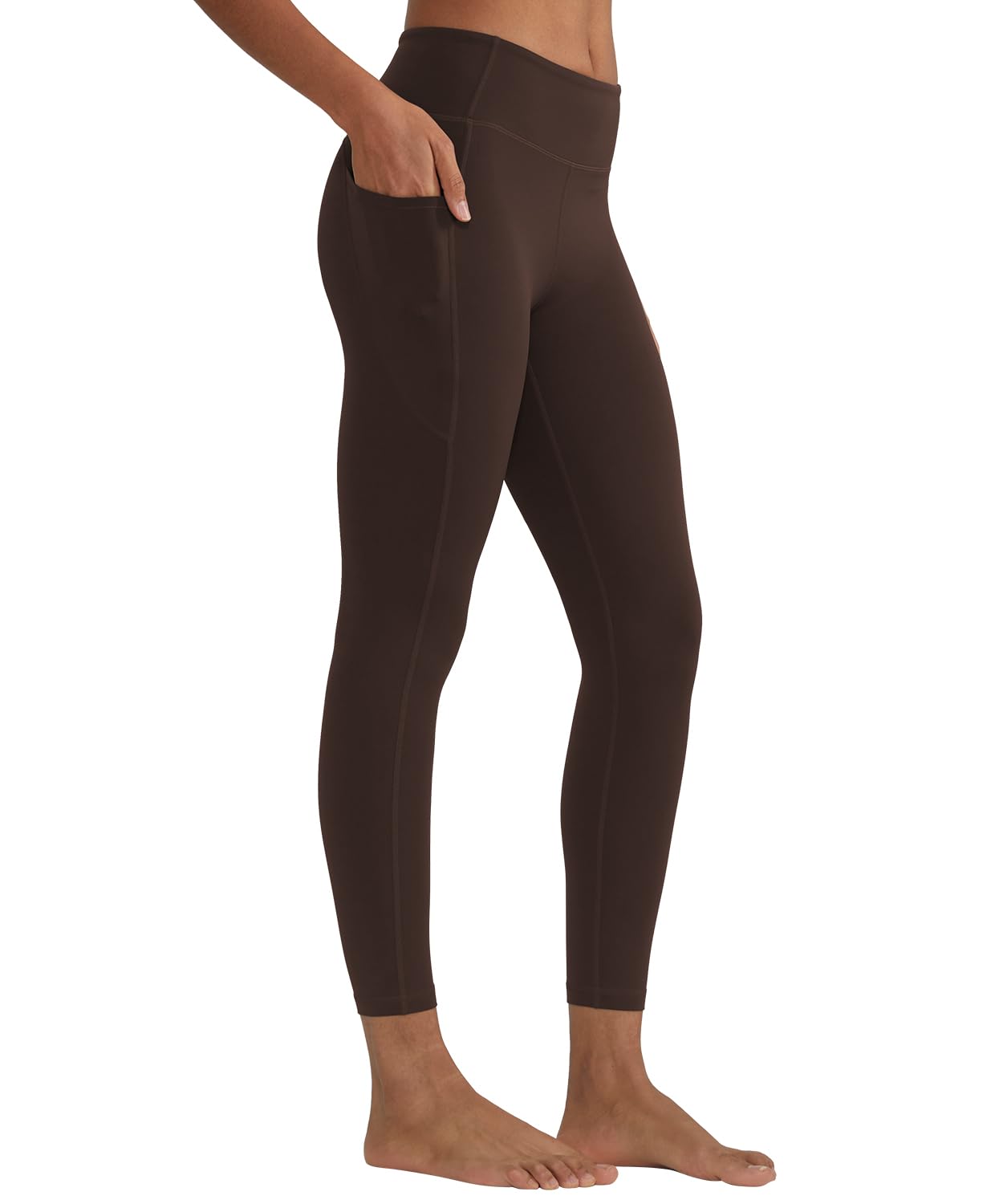 ALONG FIT High Waisted Leggings with Pockets, Tummy Control Compression Leggings for Women 25" Yoga Pants Sport Running