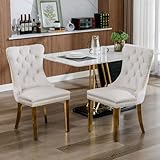 ✅【 Rivets élégants】Des rivets métalliques décoratifs accentuent le dossier et l'assise, ajoutant une touche raffinée de sophistication. Ces détails élégants confèrent à la chaise un aspect luxueux et haut de gamme qui met en valeur les intérieurs modernes, rustiques ou transitionnels.