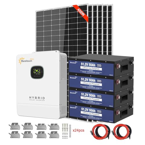BPS-10000W Solar Power System with 2700W Solar Panels, 51.2V200Ah...