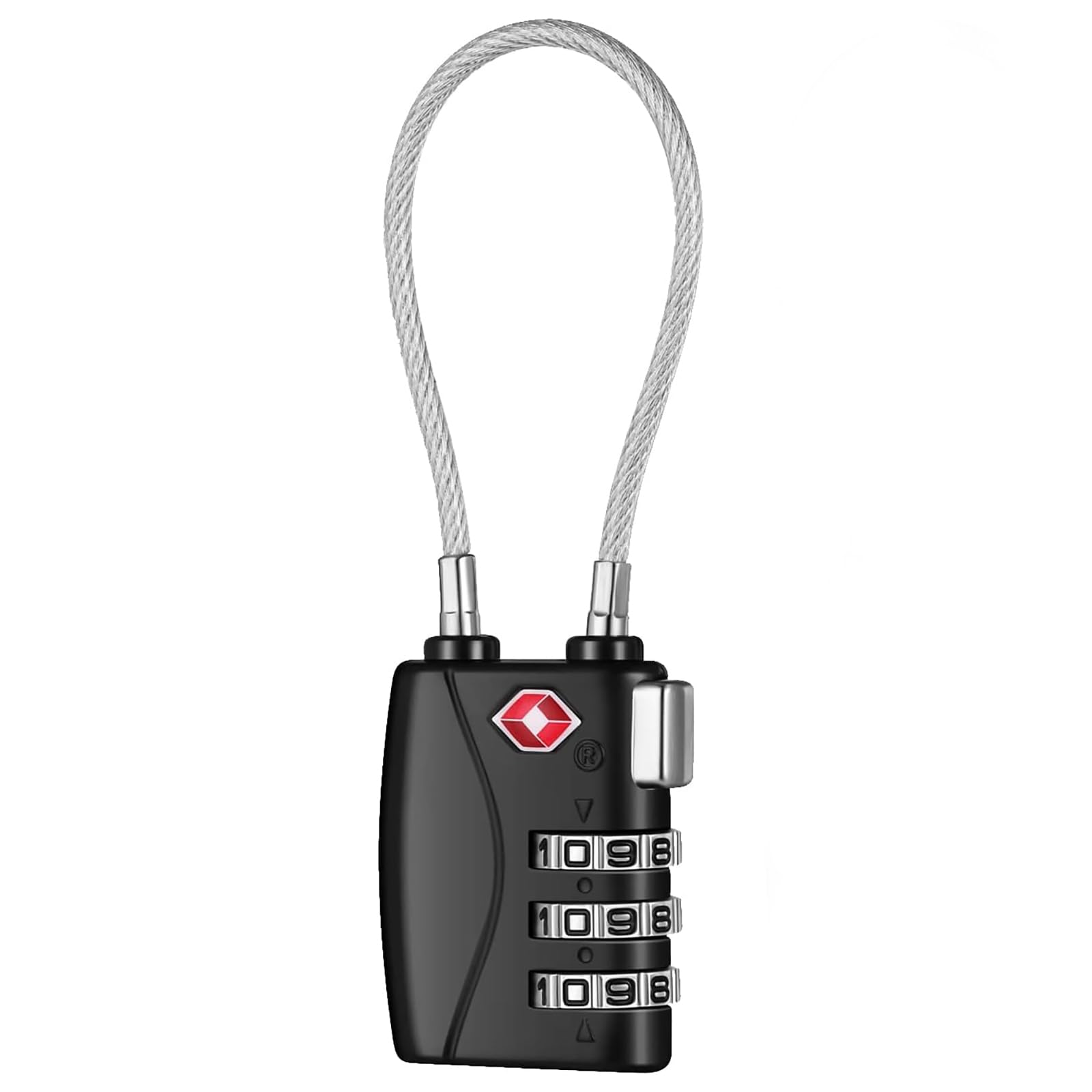 Flushrenic TSA Approved Code Lock,Luggage Lock,Flexible Cable Lock,for Gym,Backpack,Lockers,Toolbox,Doors&Windows