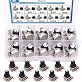 Taiss 20 Pezzi Potenziometro Kit con manopola B1K 2K 5K 10K 20K 50K 100K 250K 500K 1M Ohm Potenziometro Rotary manopola 3 pin Potenziometro Lineare Tipo B Volume Controllo F054 #3