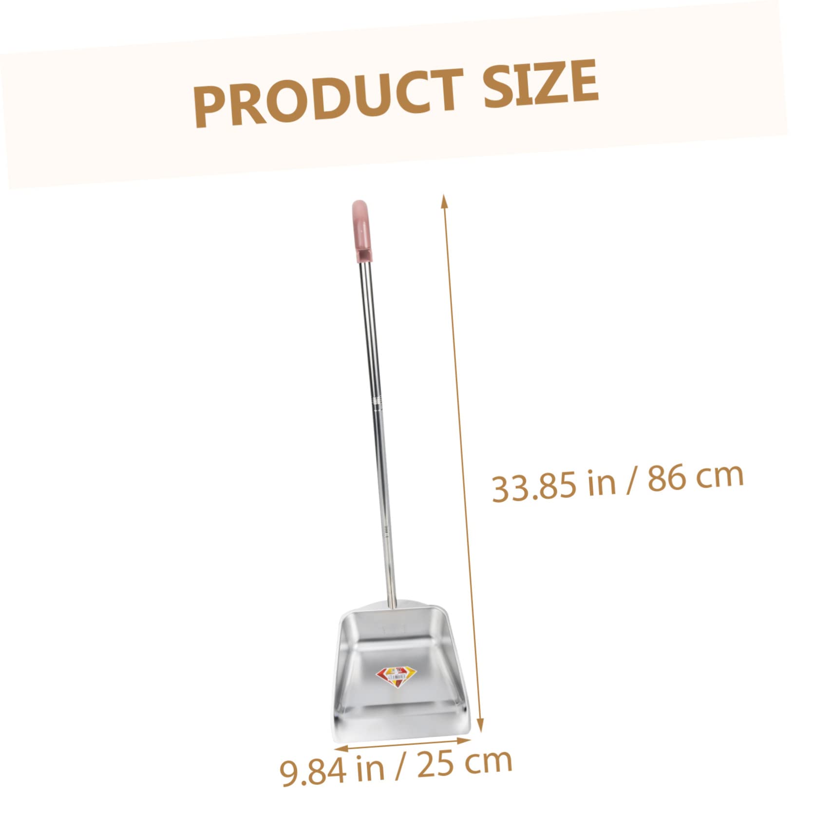 PRETYZOOM Recogedor Con Mango Largo: Recogedor Vertical Metal Resistente Recogedor Pie Con Mango Largo Recogedor Pala Acero Inoxidable Para El Vestíbulo Del Hogar Tienda Garaje