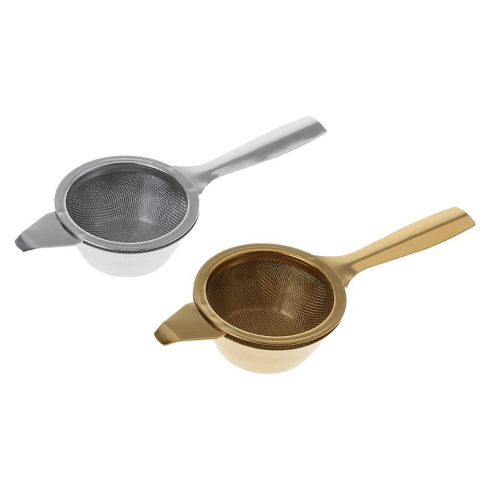 Colador de té de malla de acero inoxidable, infusor de té, colador de taza de metal, filtro de hojas sueltas con asa, herramienta de cocina