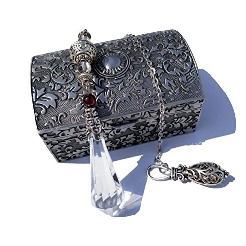 Spirit Hunter Natural Clear Quartz Pendulums for Divination - Professional Crystal Dowsing Pendulum Box Included.