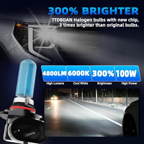 Image of Headlights Fit for GMC Sierra 1500 2014-2015,9012 High /Low Beam Halogen Headlight Bulbs Combo + h16 /5202 Halogen Fog Light Bulbs,Plug & Play,Pack of 4 (GMC Sierra 1500 2014-2015)