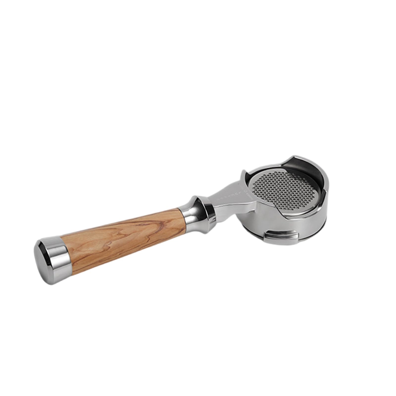 HDOYTXXM Stainless Steel Espresso Portafilter with Wood Handle Bottomless Coffee Machine Filter Basket Coffee Shop Equipment Home Brewing Equipment